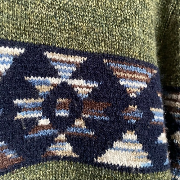Vintage Route 66 Green Patterned Sweater - Picture 4 of 5